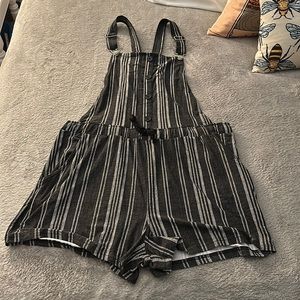 Striped overalls
